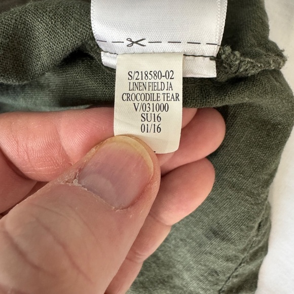 Old Navy Women's Zip Up Linen Field Jacket Collared Army Green Medium Outdoor - Picture 9 of 14